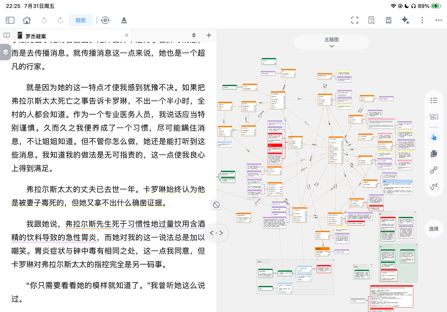 阅读时脑图使用图示