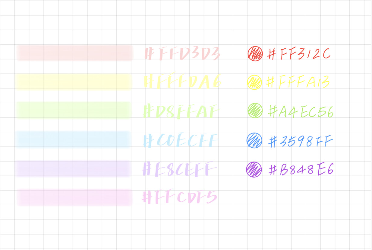 笔刷参数-糖果色系